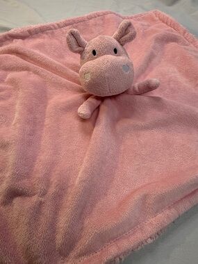 🐥 Piccolo Bambino - Pink Plush Hippo Lovey Blankie